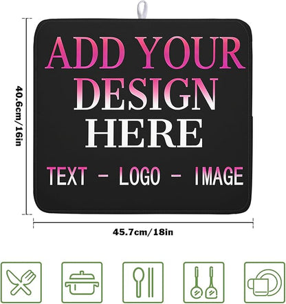 Custom Personalized Dish Drying Mat 16x18 Inch Customized Drying Mats - Image 2