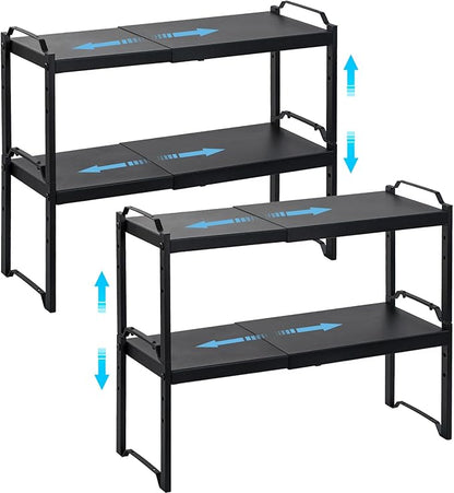 4 Pack Kitchen Cabinet Shelves Organizers, Kitchen Counter Storage Shelf Spice by X-cosrack