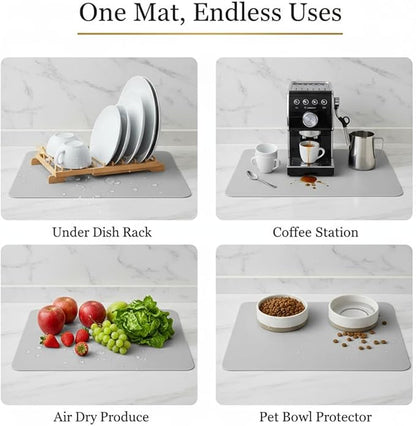 Dish Drying Mat Super Absorbent – 17" x 31" Coffee Mat - Image 6