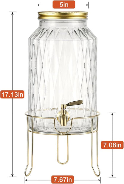 1.5 Gallon Glass Drink Dispenser - Image 3