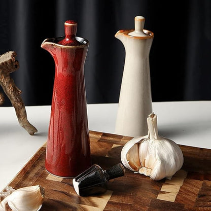 Small Ceramic Olive Oil Dispenser Bottle - Image 5