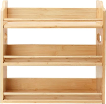 3 Tier Bamboo Spice Rack, Spice Rack Organizer, Seasoning Jars Rack Shelf Spice - Image 7