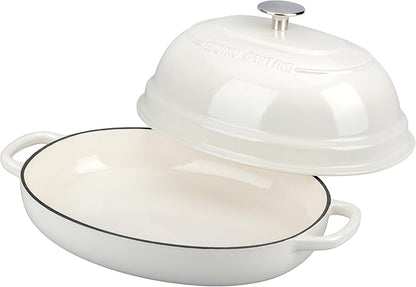 EDGING CASTING Enameled Oval Cast Iron Dutch Oven Pot - Image 4