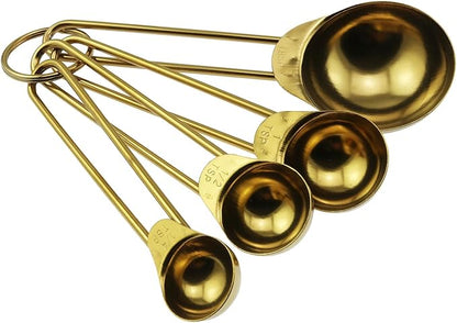 4PCS Gold Stainless Steel Measuring Spoon Set Durable - Image 3
