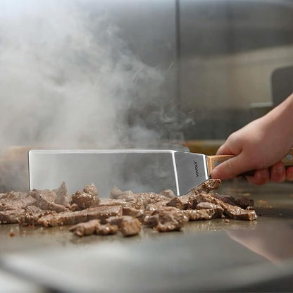 Stainless Steel Metal Spatula, Long Griddle Spatula, Hamburger Smasher Turner - Image 9