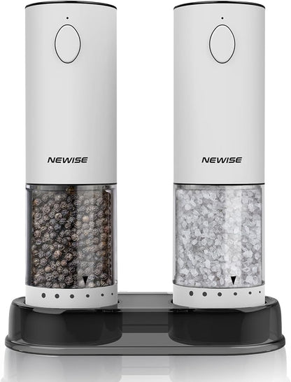 Electric Salt and Pepper Grinder Set, Rechargeable by Unknown