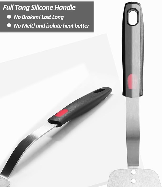 Stainless Steel Flexible Spatula Slotted Turner, XiaoZu Thin Metal Spatula - Image 7