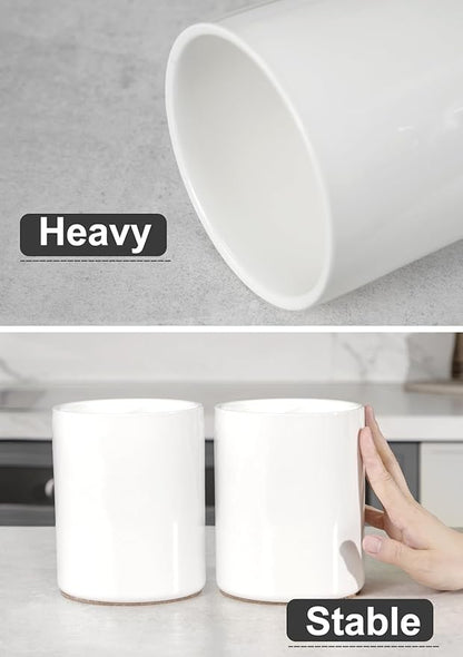 Nucookery Utensil Holder, 6.4" Ceramic Kitchen Utensil Holder - Image 5