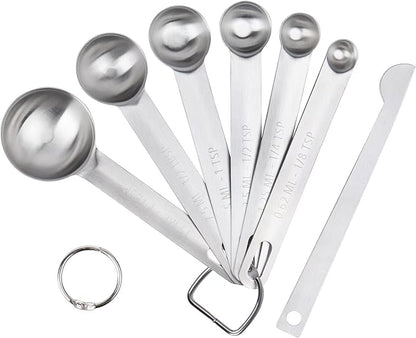 Upgrade Stainless Steel Measuring Spoons Set, Small Tablespoon, Set 6 by Aovchei