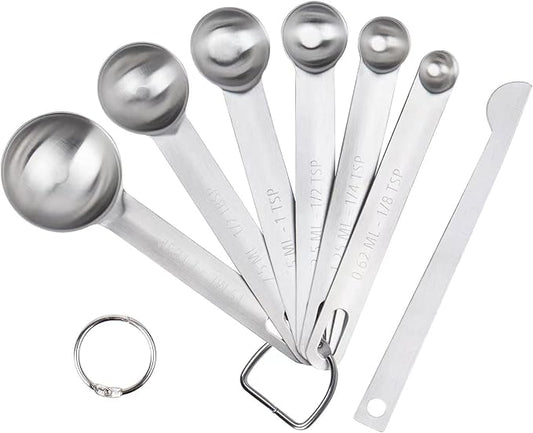 Upgrade Stainless Steel Measuring Spoons Set, Small Tablespoon, Set 6 by Aovchei