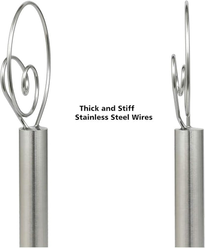 Jillmo Danish Dough Whisk, 12 inch Stainless Steel Bread Whisk, 2 Pack - Image 4