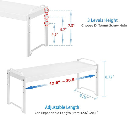 4 Pack Kitchen Cabinet Shelves Organizers, Kitchen Counter Storage Shelf Spice - Image 2
