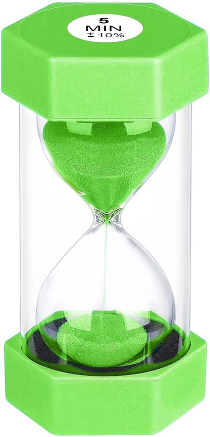 5 Minute Hourglass Sand Timer, Plastic Hexagon Hourglass Sand Clock 5 Min by YLTIMER