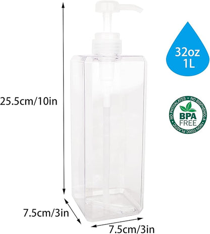 Pump Bottle, Refillable Plastic Empty Lotion Soap Dispenser Liquid Container - Image 5
