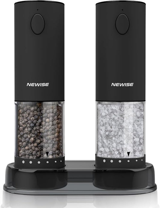 Newise Electric Salt & Pepper Grinder Set, Rechargeable by Unknown
