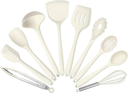 10 Pack Kitchen Utensils Set for Cooking, Leonyo Silicone Cooking Utensils Set by Leonyo