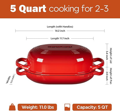 Enameled Cast Iron Sourdough Bread Oven, Dutch Oven, incl. Sourdough - Image 4