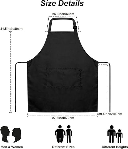 15 Pcs Adult Aprons Bulk with Pockets Adjustable Bib Chef Apron - Image 5