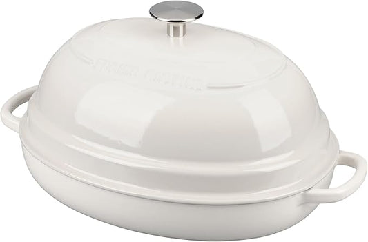 EDGING CASTING Enameled Oval Cast Iron Dutch Oven Pot by EDGINGCOOKWARE