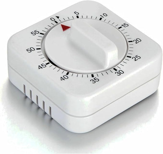 Square 60 Minute Mechanical Kitchen Timer by NUOSWEK