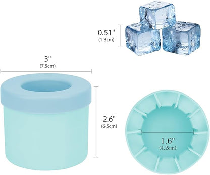2 Pack Cylinder Silicone Ice Cube Molds, Easy-Release Ice Cube Trays - Image 6
