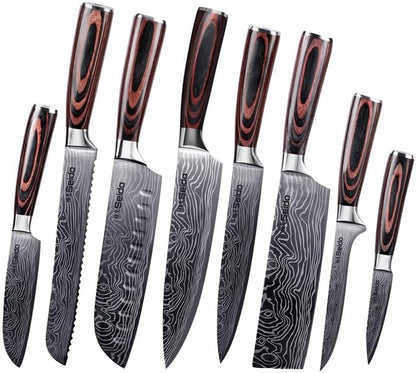 Seido Knives Master Chef Knife Set, 8-Piece Kitchen Knife Set, High-Carbon by SeidoKnives