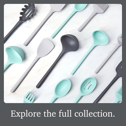 Tovolo Flex Core Small Silicone Ladle Oyster Gray Heat Safe Silicone Soup Ladle - Image 6