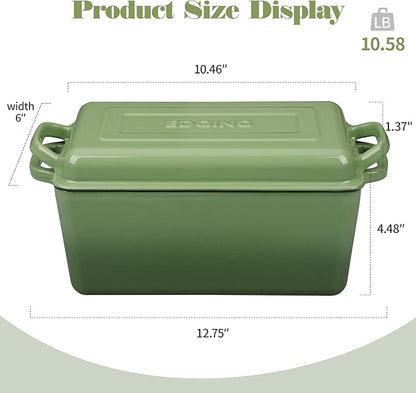 EDGING CASTING Enameled Cast Iron Dutch Oven, Oblong Bread Oven - Image 2