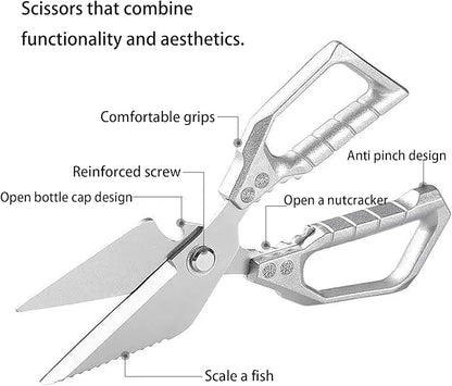 Kitchen Scissors all Purpose, Stainless Steel Kitchen Shears, Meat Scissors - Image 2