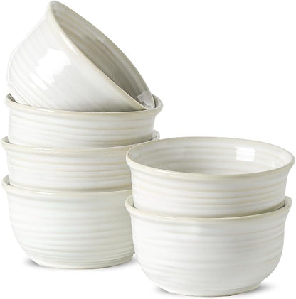 Hasense Cereal Bowls, 20 Ounce Soup Bowls Set of 6, Ceramic Deep Bowl by Hasense