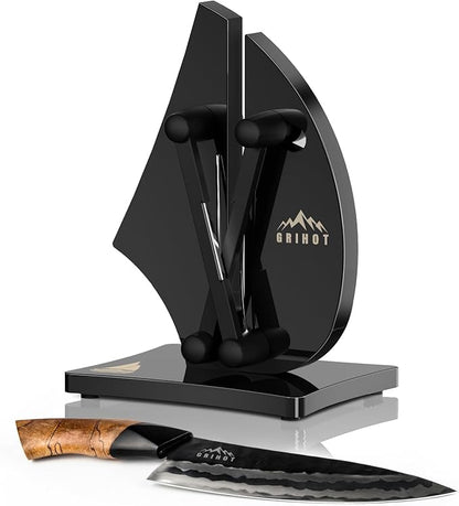 VN3 Professional Knife Sharpener | 3-Action Streamlined Sailboat Design by Grihot