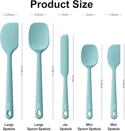 Redfly Silicone Spatula Set, 5 Piece Food Grade Silicone Cooking Utensils Set - Image 2