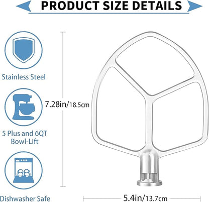 Stainless Steel Flat Beater Attachment Compatible - Image 3