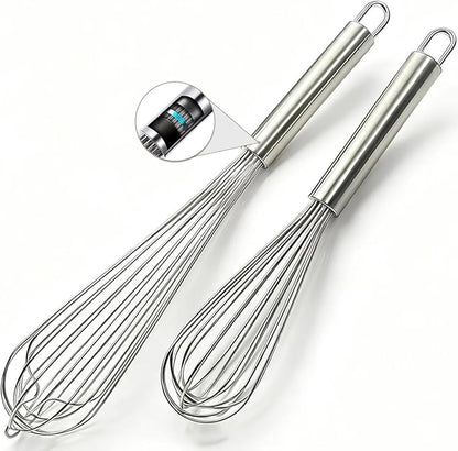 18/10 Stainless Steel Large Whisk Set of 2, 15.5 inch Heavy Duty Long Whisk and - Image 7