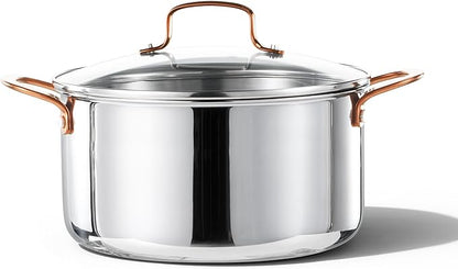 CAROTE 8 Qt Tri-Ply Stainless Steel Stockpot, Non-Toxic Stock Pot by CAROTE
