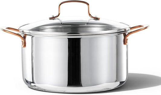 CAROTE 6 Qt Tri-Ply Stainless Steel Stockpot, Non-Toxic Stock Pot by CAROTE