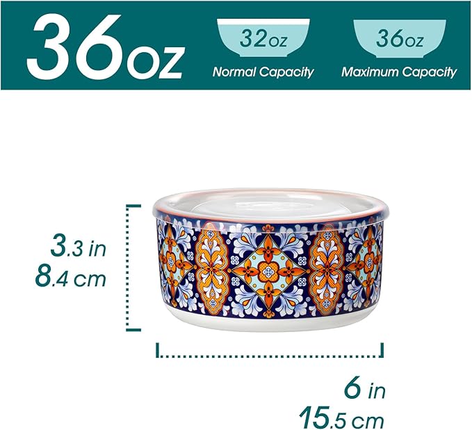 vancasso 36 oz Ceramic Bowls - Image 2