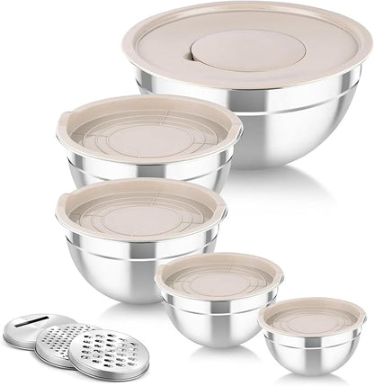 TeamFar Mixing Bowls with Airtight Lids, by TeamFar