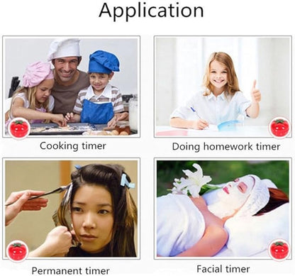 1Pcs Kitchen 60 Minutes Timer, 360 Degree Rotating Tomato Shaped Alarm Timer - Image 3