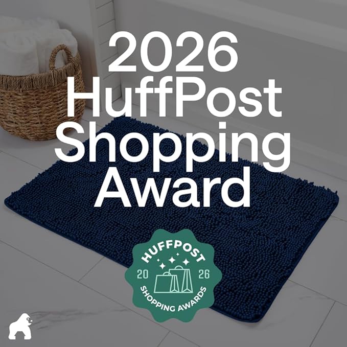 GORILLA GRIP Bath Rug Mat 60x24, Thick Soft Absorbent Chenille, Quick Dry - Image 6