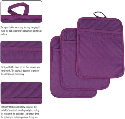 Anyi Pot Holders for Kitchen Heat Resistant, Cotton Hot Pads for Counter Table - Image 2