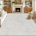 Area Rugs 9x12 Living Room: Vintage Boho Neutral Washable Rug Indoor Soft Large by Luxturiy