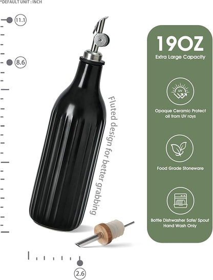 FE FUN ELEMENTS Olive Oil Dispenser Bottle, 19 oz Oil Dispenser - Image 2