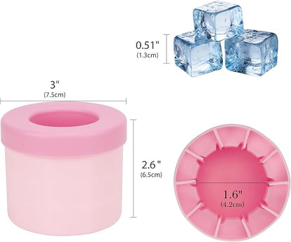 2 Pack Cylinder Silicone Ice Cube Molds, Easy-Release Ice Cube Trays - Image 6