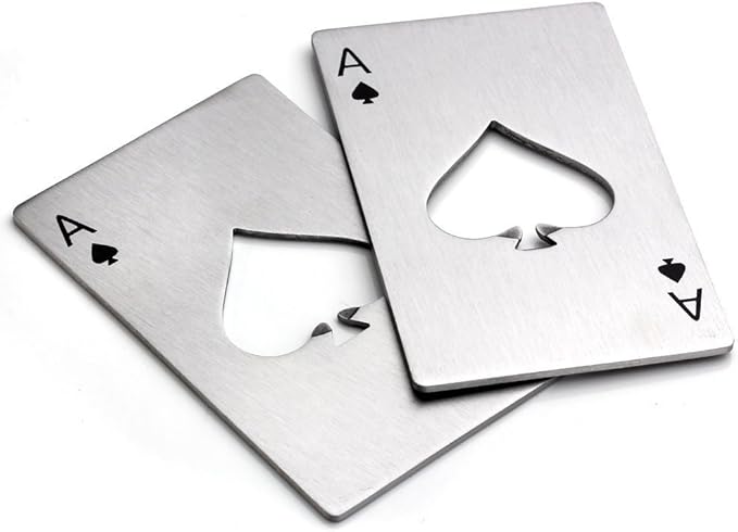 Bottle Opener-Stainless Steel Credit Card Size Casino Bottle Opener by Yerwal