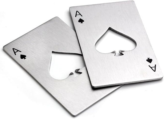 Bottle Opener-Stainless Steel Credit Card Size Casino Bottle Opener by Yerwal