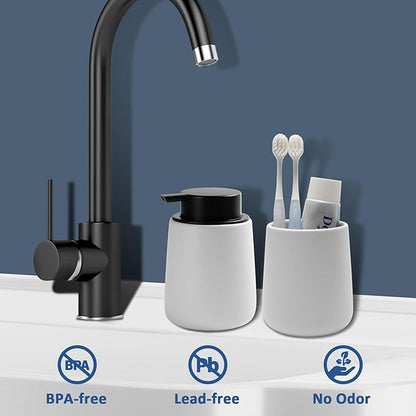 Soap Dispenser Ceramic with Easy-to-Press Pump Hand Lotion Liquid Dispenser - Image 3