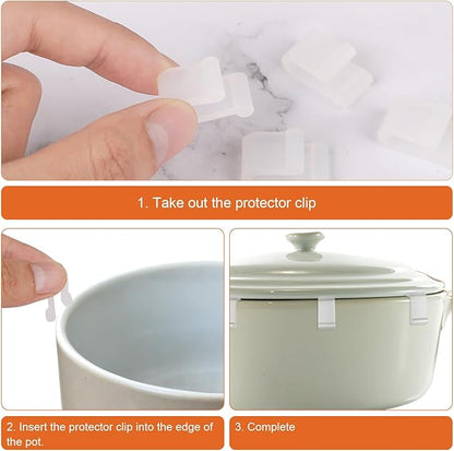 24pcs Dutch Oven Lid Protector Clips, Silicone Dutch Oven Lid Flexible Bumper - Image 6