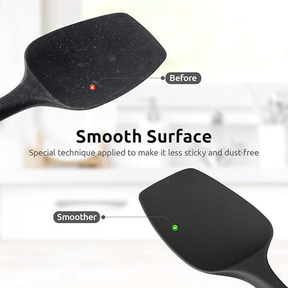 Heat Resistant Silicone Spoon Spatula: U-Taste 600ºF High Heat Flexible 11.38in - Image 7