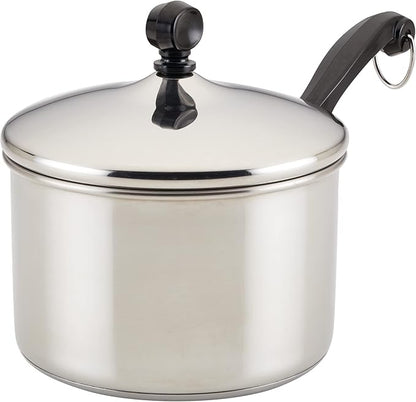 Farberware Classic Stainless Steel 2-Quart Mirror Satin Covered Saucepan by Farberware
